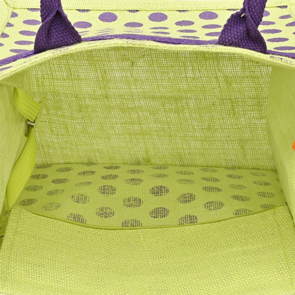 Jute Cottage Polka Dot Zipper Lunch Bag