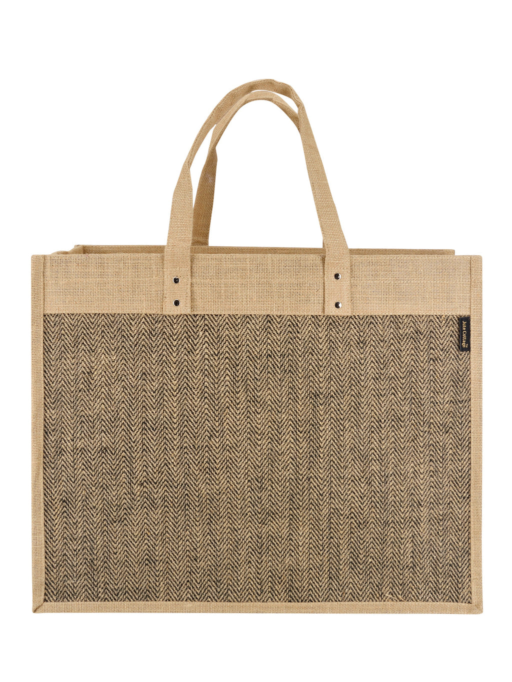 Jute Cottage Herringbone Zipper With Bottom Board