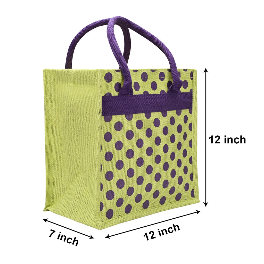 Jute Cottage Polka Dot Zipper Lunch Bag