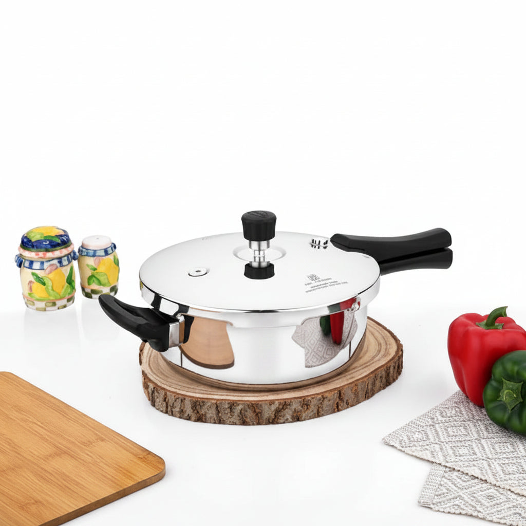 PrayLady Triplus Tri-Ply Stainless Steel Pressure Pan 3.5L Induction Gas