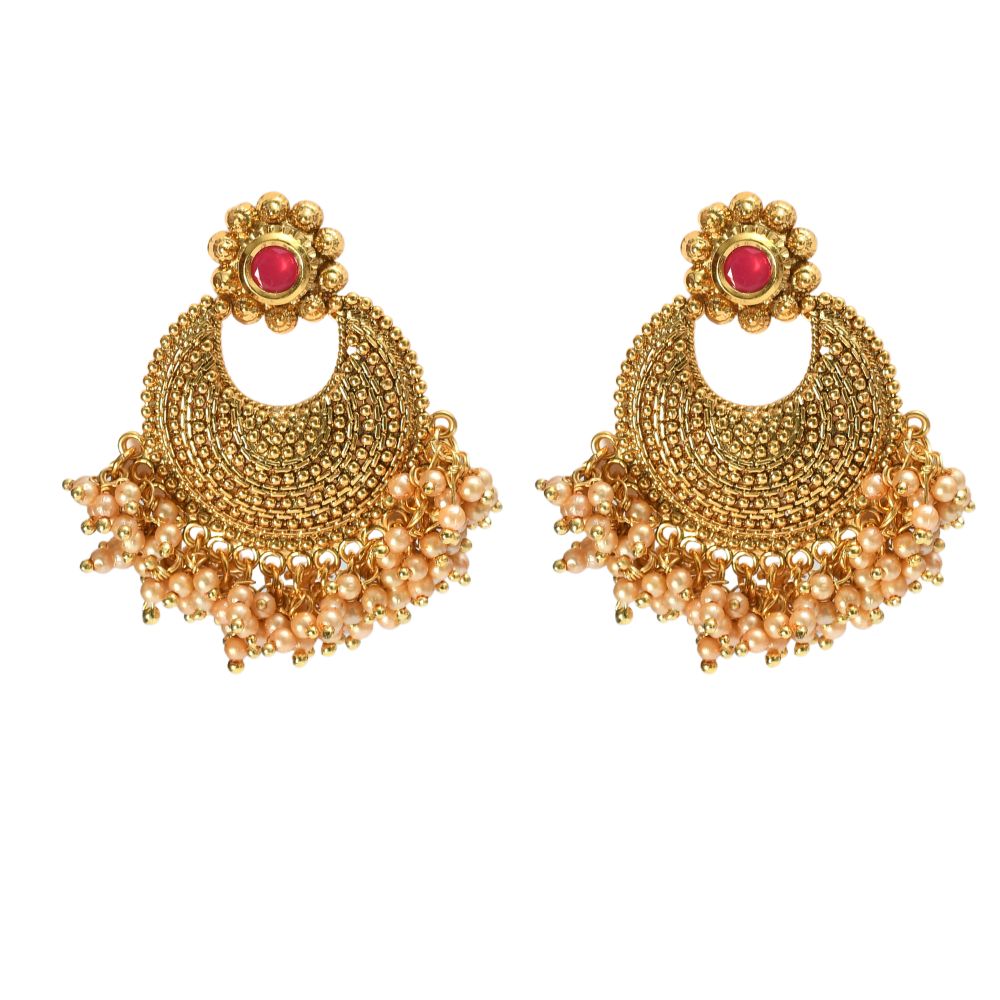 Mominos Fashion Johar Kamal Gold-Polished Brass Finish Stone/Beads Choker For Women (Golden)
