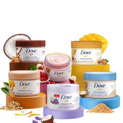 Dove Exfoliating Body Polish Scrub With Crushed Lavender And Coconut Milk