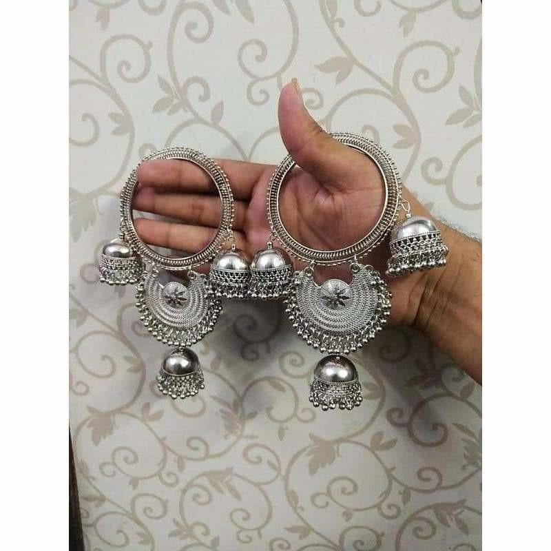MS Fashion India Large Jhumkas In Beautiful Design Latkan Bangles
