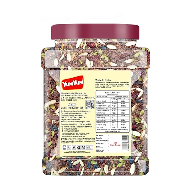 Yum Yum Dark Chocolate & Cranberry Muesli Jar
