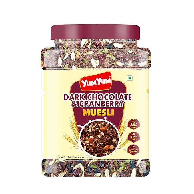 Yum Yum Dark Chocolate & Cranberry Muesli Jar