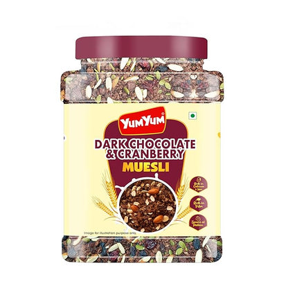 Yum Yum Dark Chocolate & Cranberry Muesli Jar
