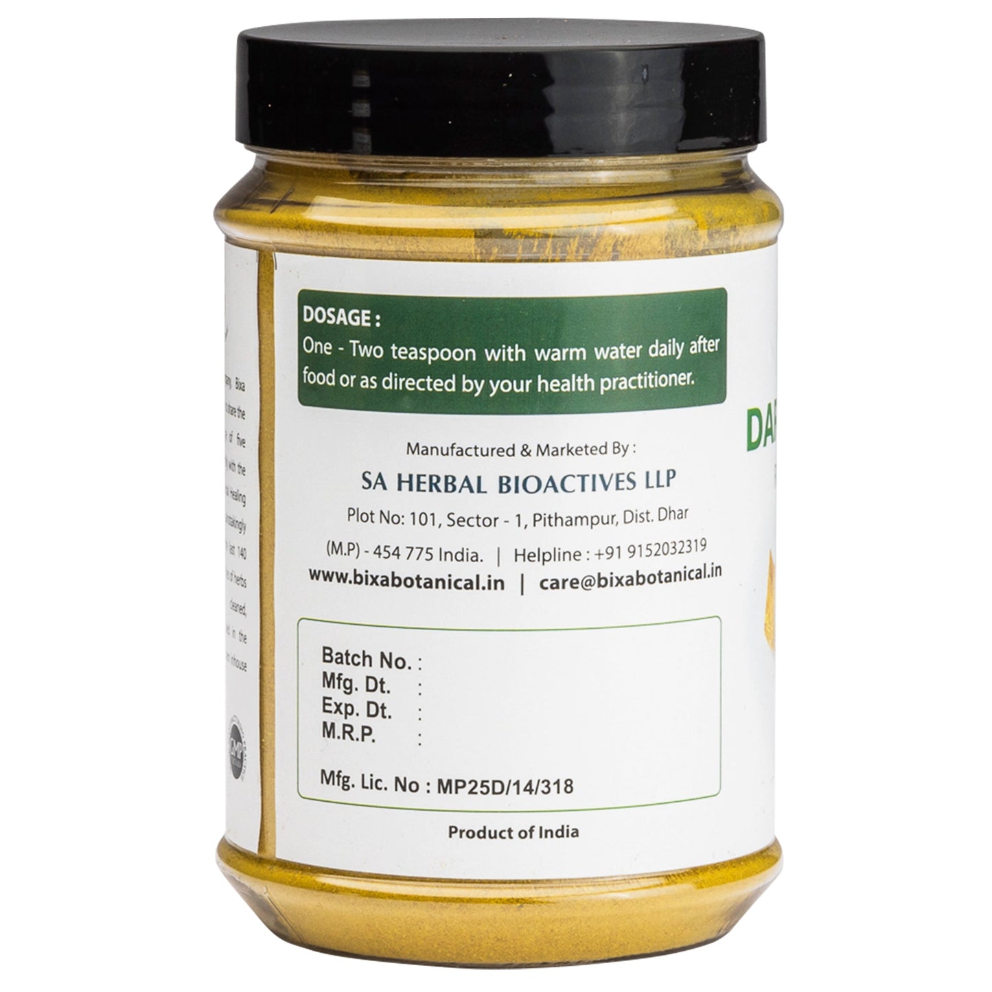 Bixa Botanical Daruharidra Root Powder - 200 gms