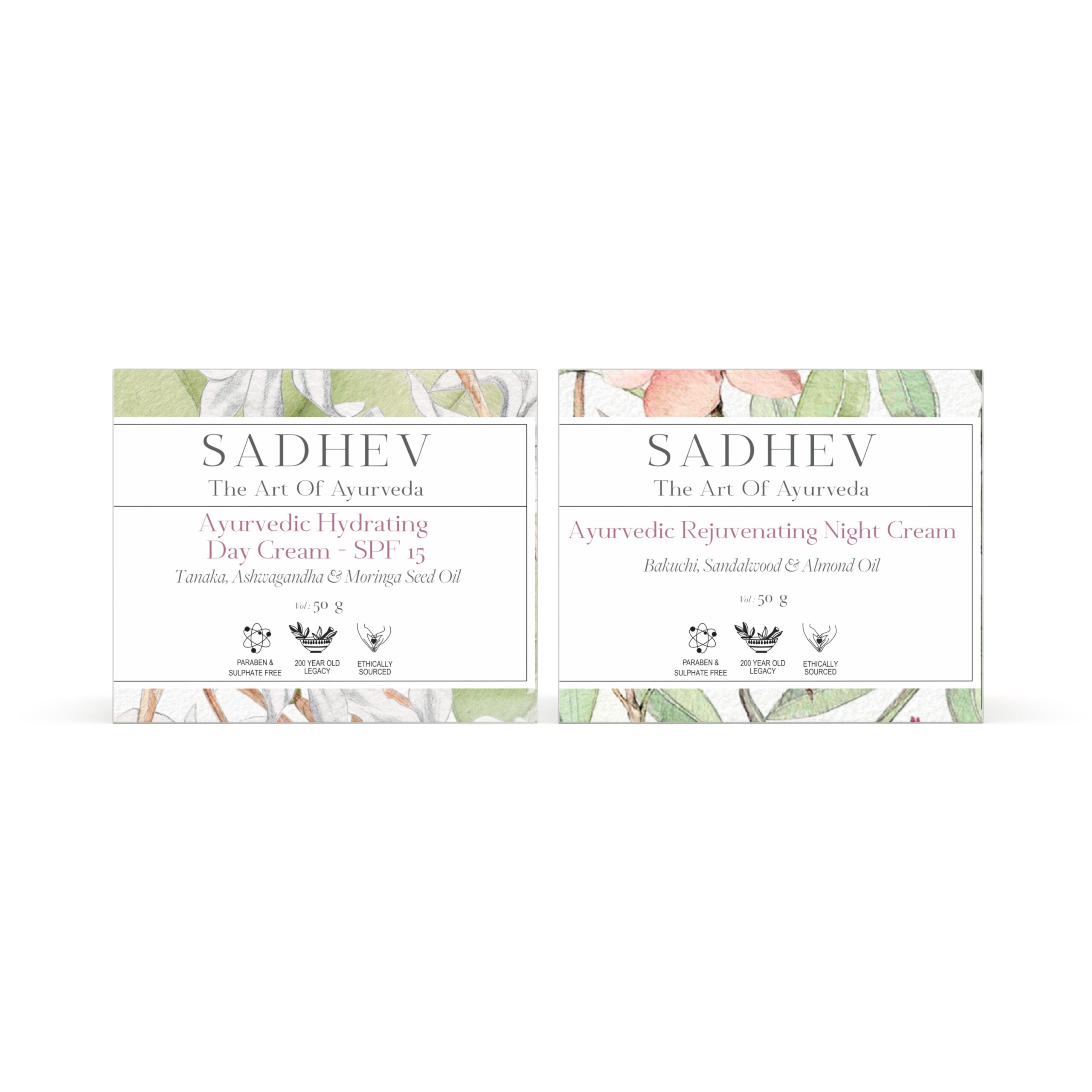 Sadhev The Ayurvedic AM-PM Moisturizing Duo With SPF