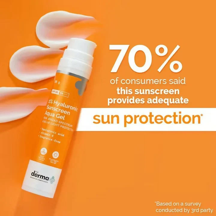 The Derma Co-Combo (10 % Niachinamide Face Serum:-30 ml 1 % Hyaluronic Sunscreen Aqua Gel: 50 gm)