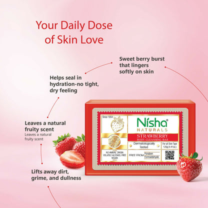 Nisha Strawberry Body Cleansing Soap Bar