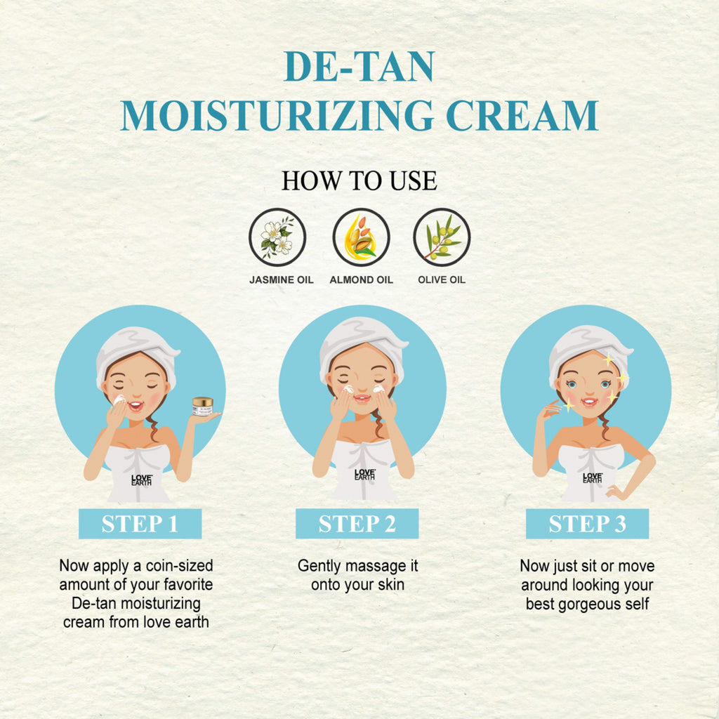 Love Earth De-Tan Moisturizing Cream - 50 gms