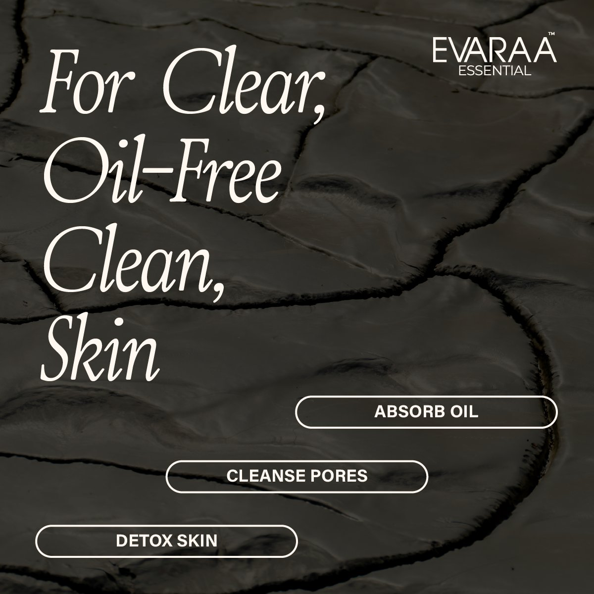 Evaraa Essential Dead Sea Mud and Charcoal Face Mask