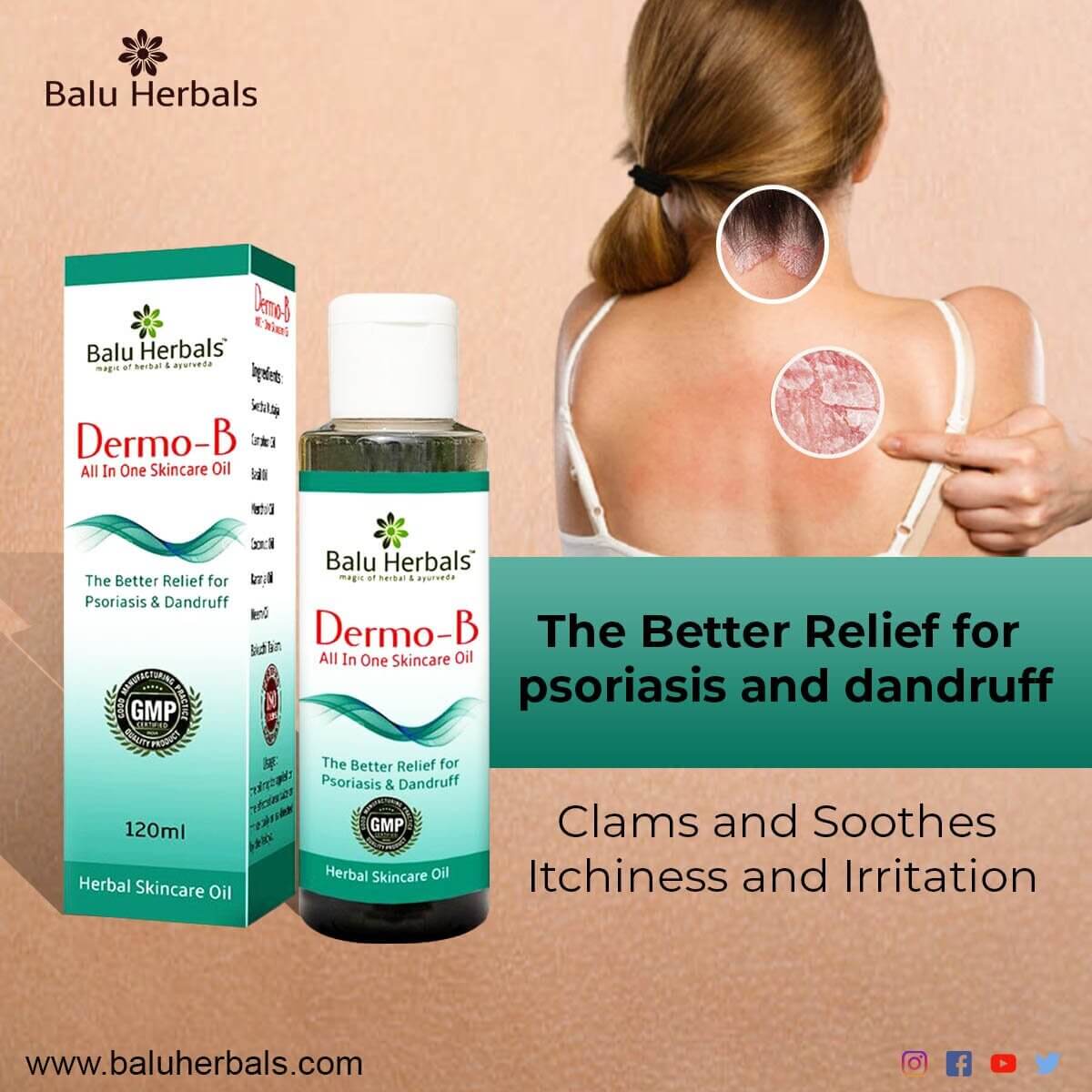 Balu Herbals Dermo B Oil - 120 ml