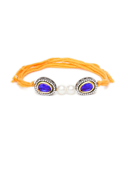 Designer kundan Rakhi - Ruby Raang