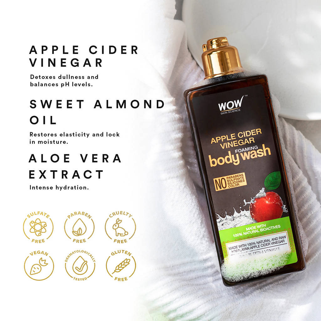 Wow Skin Science Apple Cider Vinegar Foaming Body Wash - 250 ml