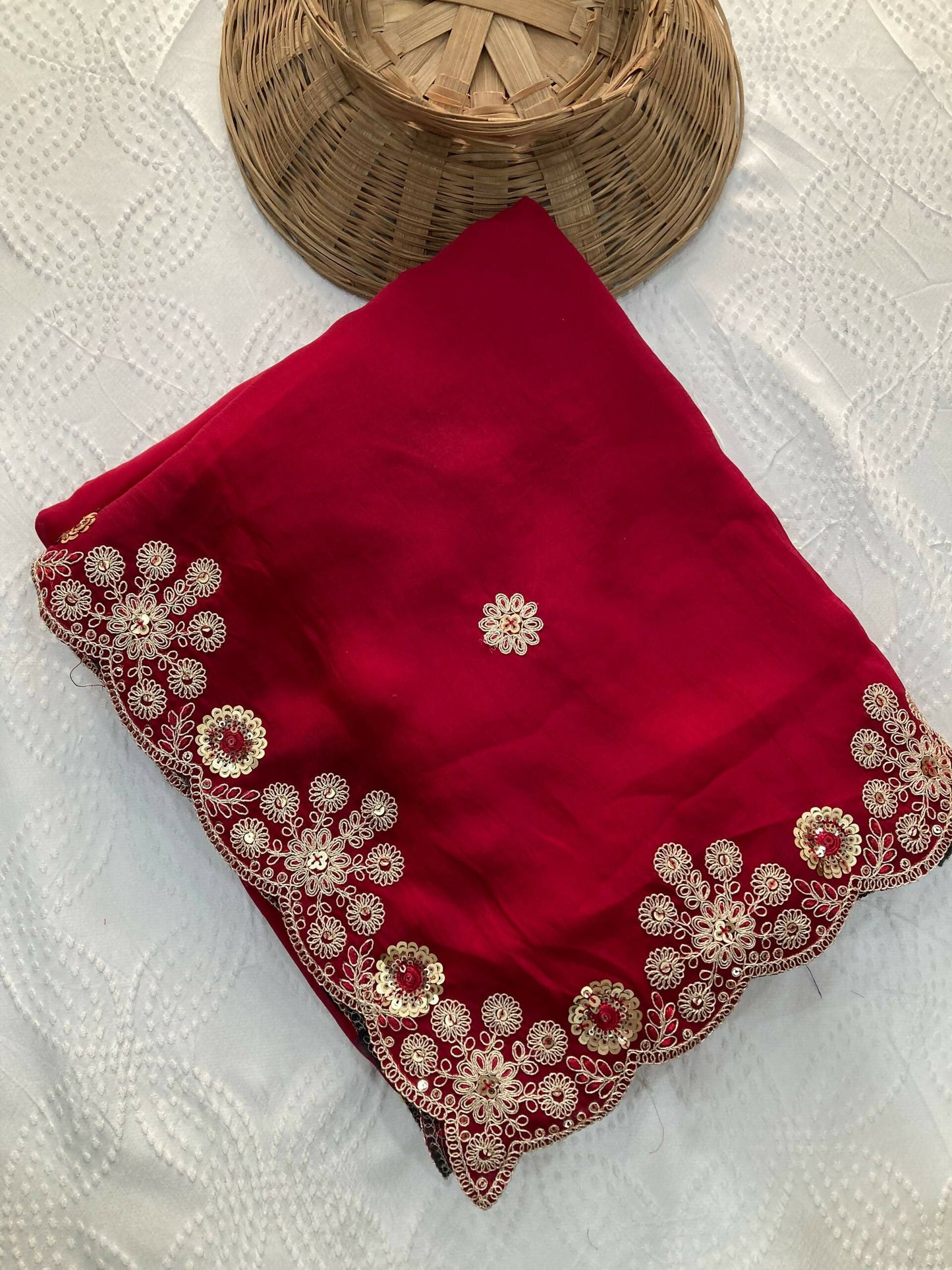 Teeya Creation New Trendy Party Wear Soft Satin Chiffon Saree-Pink