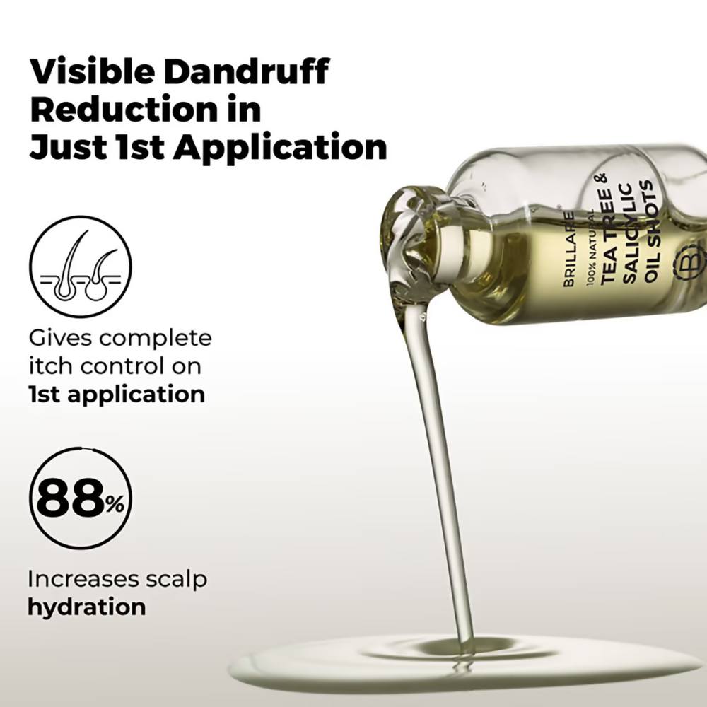 Brillare Tea Tree & Salicylic Oil Shots For Dandruff Control