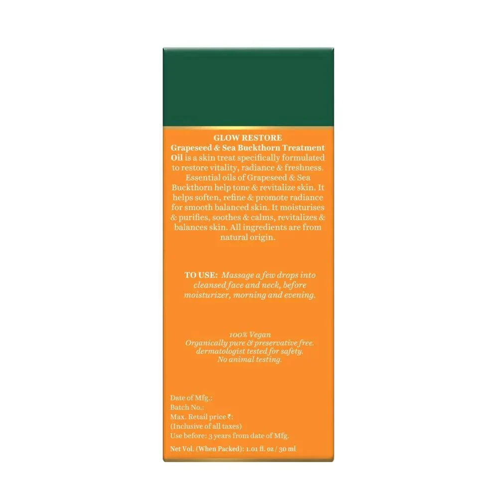 Biotique Glow Restore Grapeseed & Sea Buckthorn Treatment Oil - 30 ml