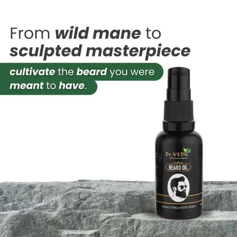 Dr. Vedic Beard Growth Oil - 30 Ml