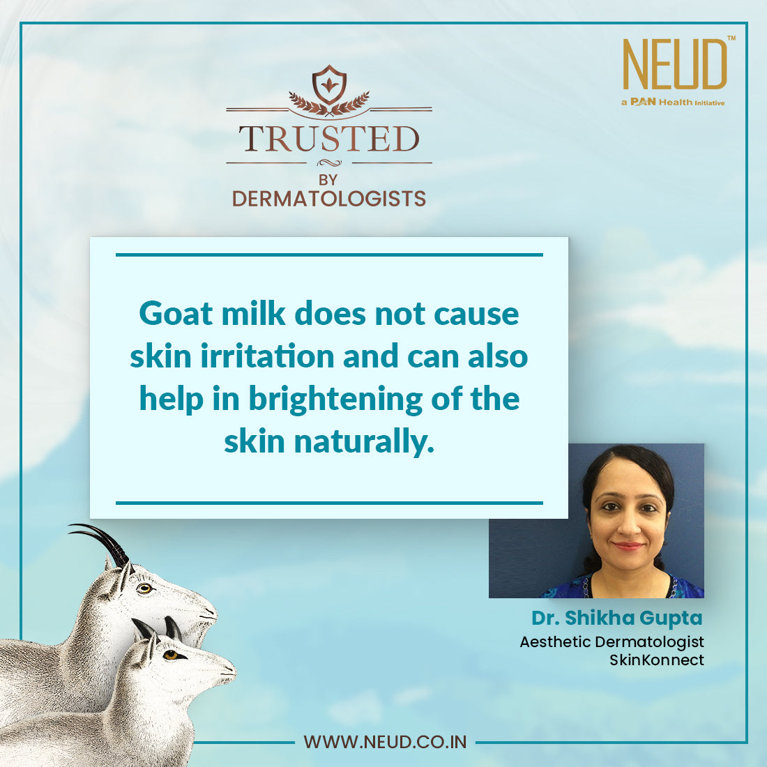 Neud Goat Milk Premium Hair Conditioner for Men & Women - 300 ml