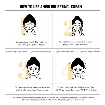 Aminu Bio-Retinol Cream Fine Lines, Wrinkles & Sagging