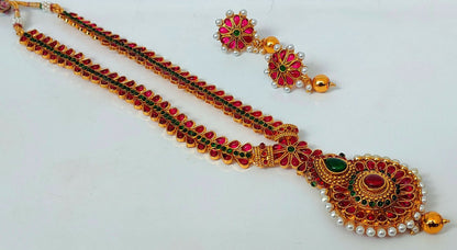 Kemp Pink & Green Necklace Set