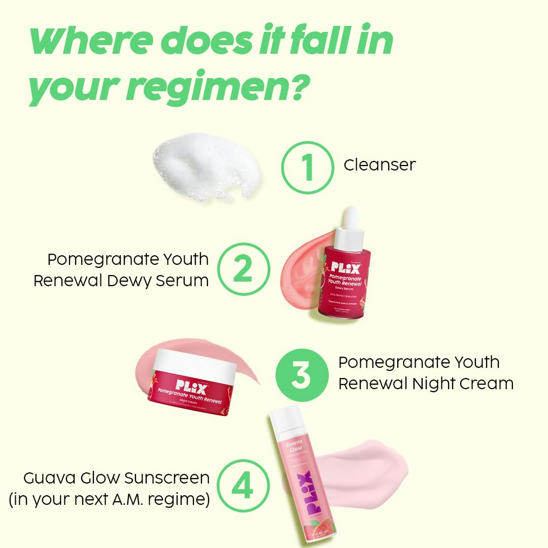 PLIX The Plant Fix Pomegranate 1% Retinol & 1% Bakuchi Oil Anti Ageing Night Cream
