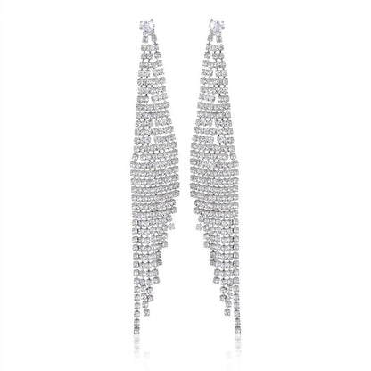 Trendoo Jewelry Silver Diamonds Drops