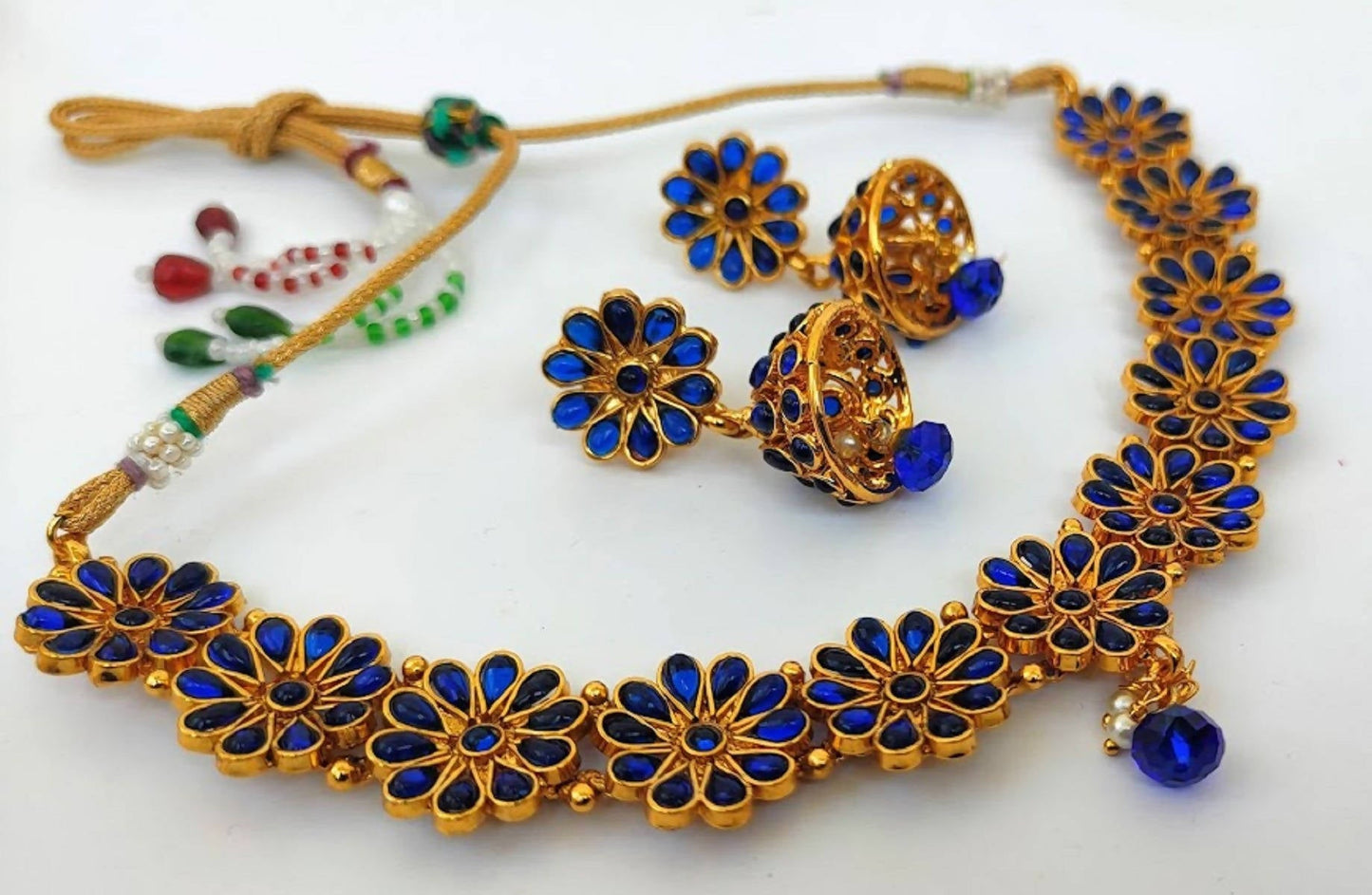 Kemp Designer Blue Necklace Set