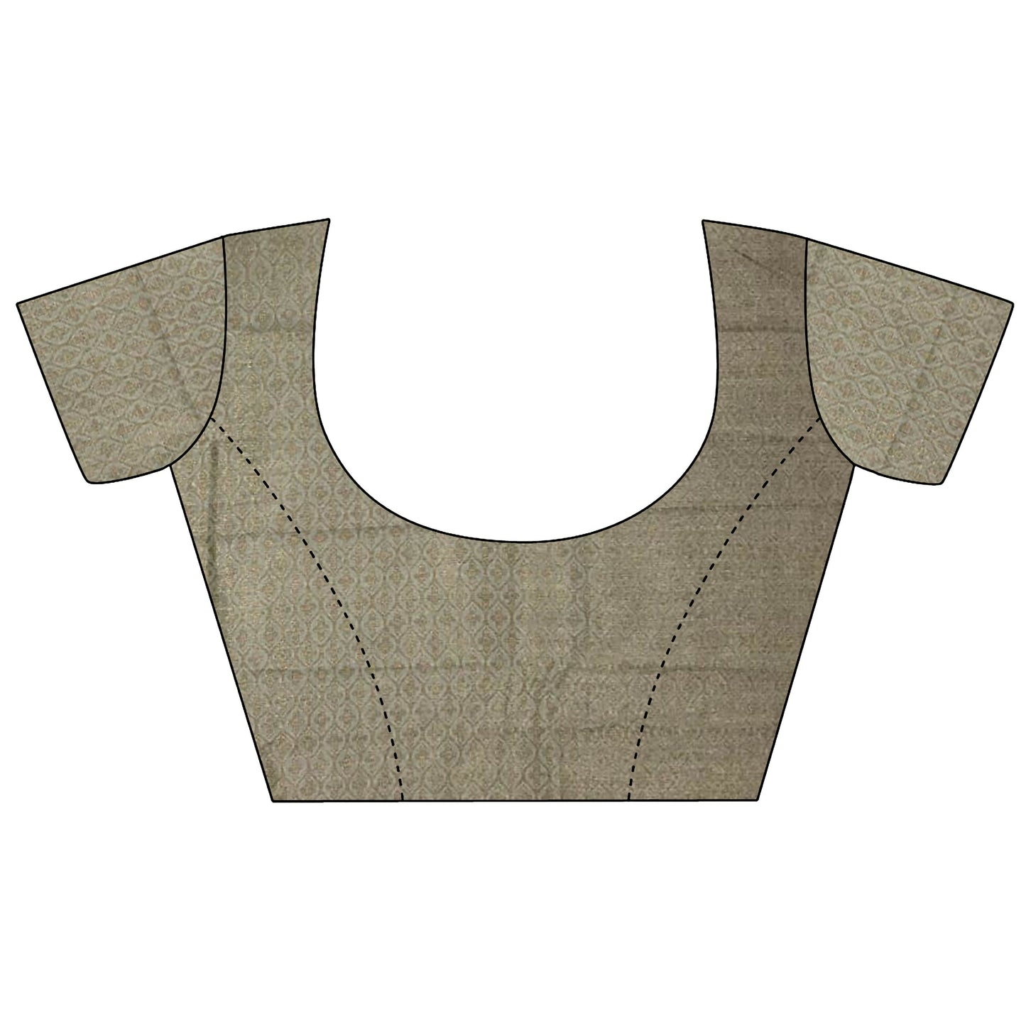 Joban Fashion Grey Banarasi Soft Lichi Silk Checks & Woven Saree