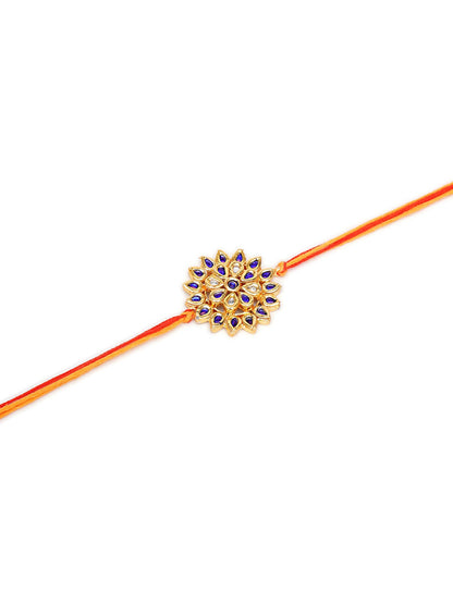 Designer kundan Rakhi - Ruby Raang