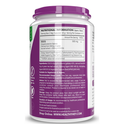 HealthyHey EGCG Green Tea Extract Capsules - 90 Caps