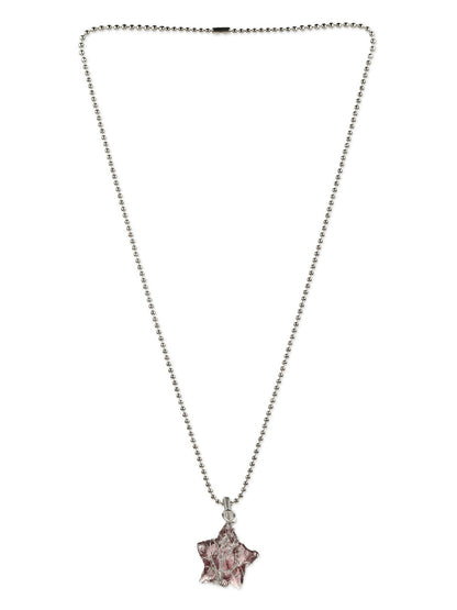 Women's Silver-Toned Purple Silver-Plated Handcrafted Chain - Ruby Raang