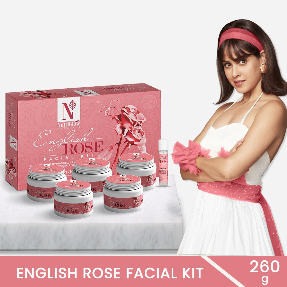 NutriGlow Natural’s English Rose Facial Kit - 260 gms