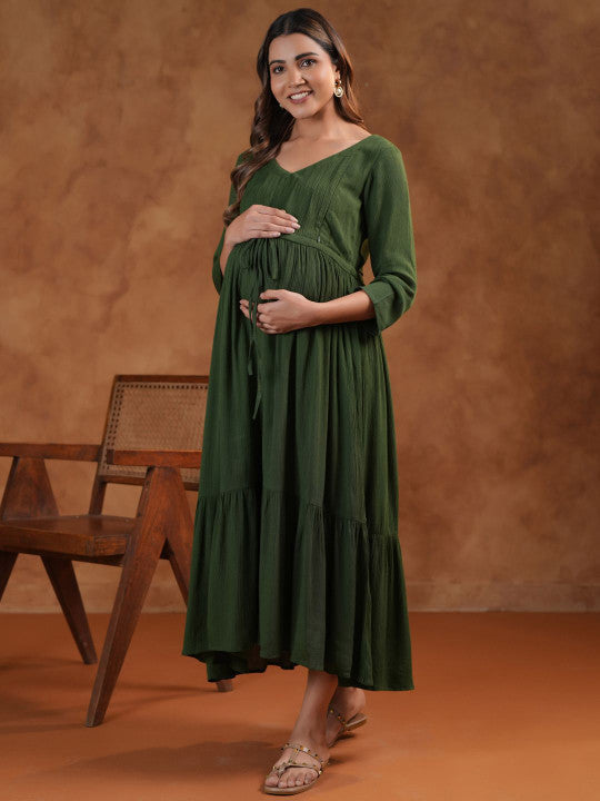 Anayna Fit & Flared Maternity Ethnic Dresses
