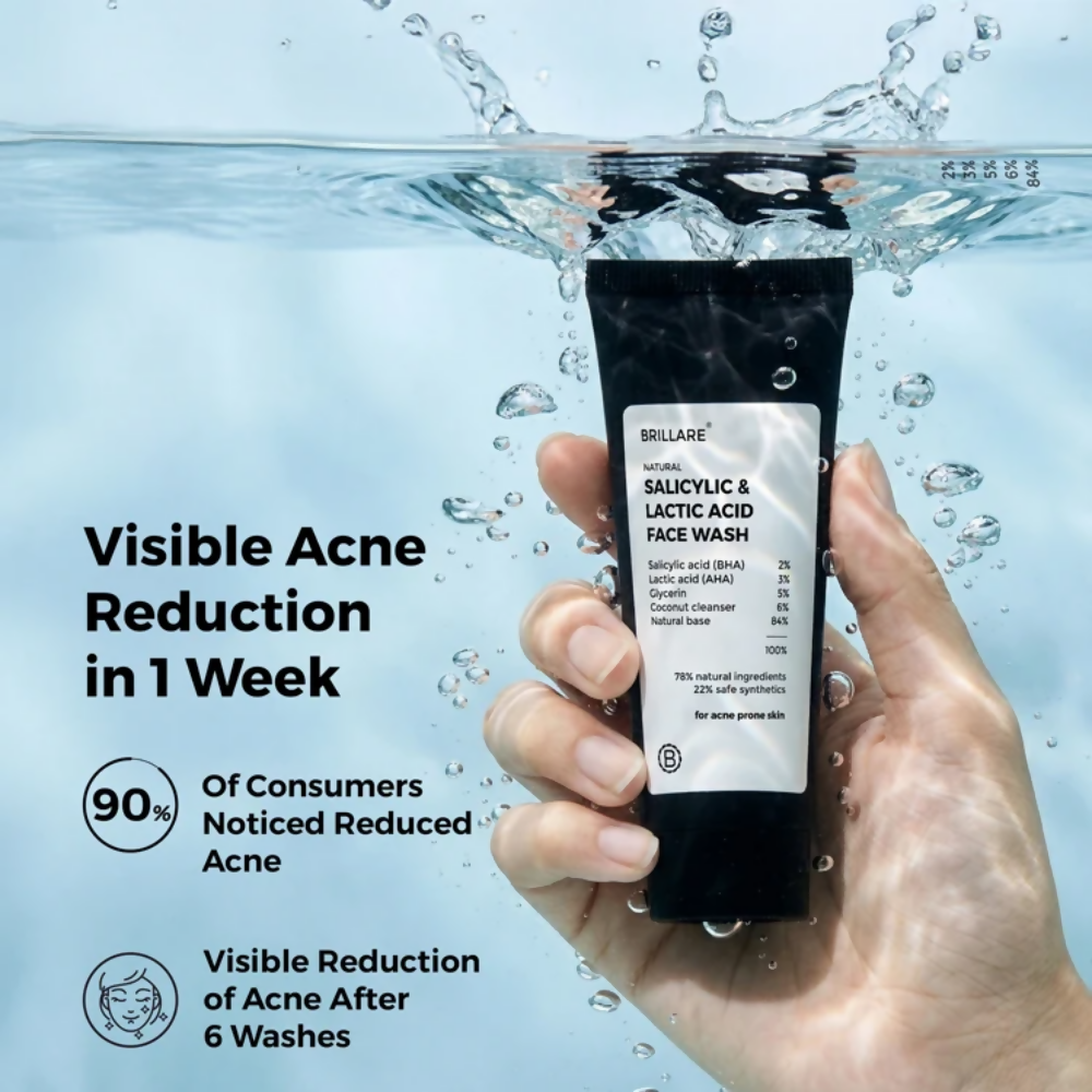 Brillare Mini Salicylic and Lactic Acid Face Wash