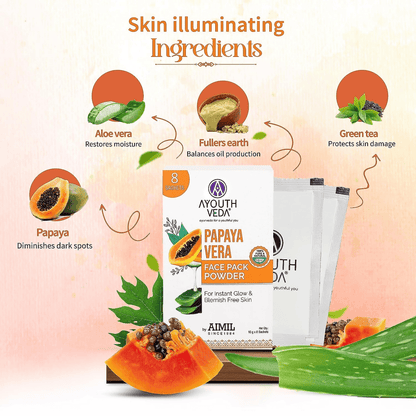 Ayouthveda Papaya Vera Face Pack Powder