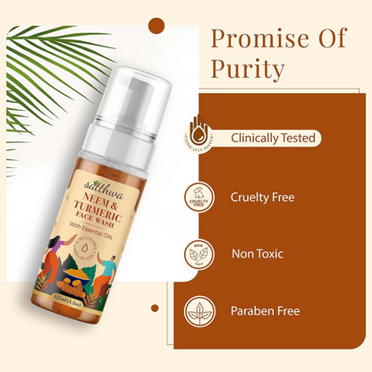 Satthwa Neem & Turmeric Face Wash For Acne & Pimples
