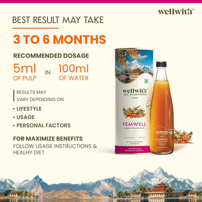Wellwith Sea Buckthorn Femwin (Femwell) Ayurvedic Juice