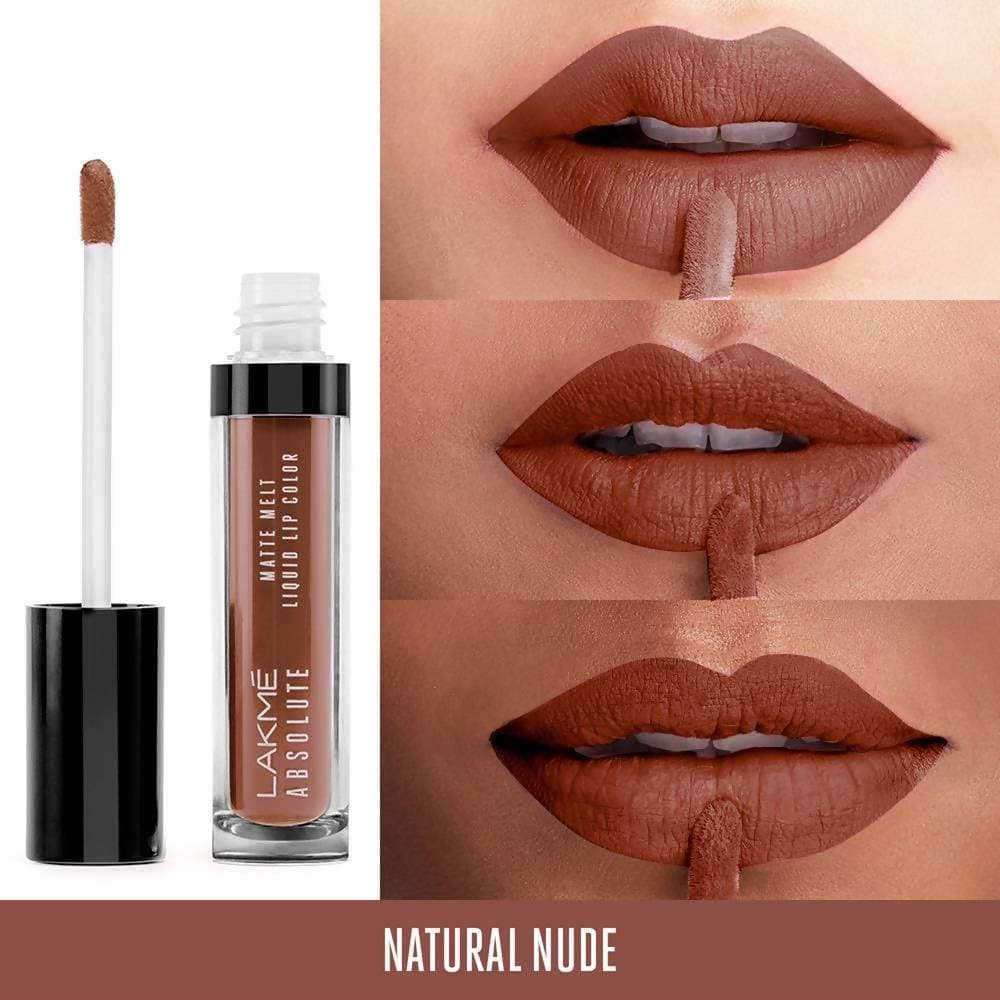Lakme Absolute Matte Melt Liquid Lip Color Natural Nude - 6 ml