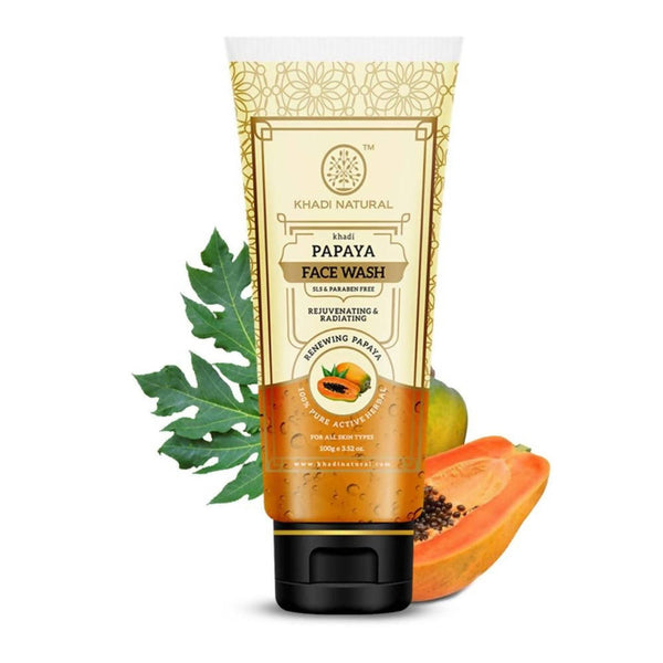 Khadi Natural Papaya Face Wash SLS & Paraben Free - 100 gm