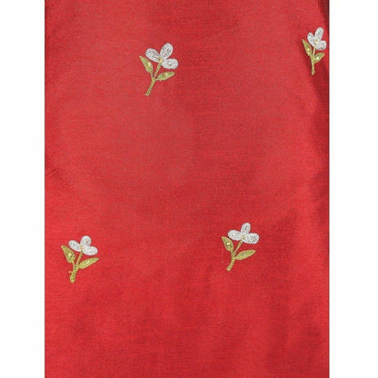 Cheera Women's Beautiful Hand Embroidered Motif All-Over Straight Silk Kurta (CH070K)