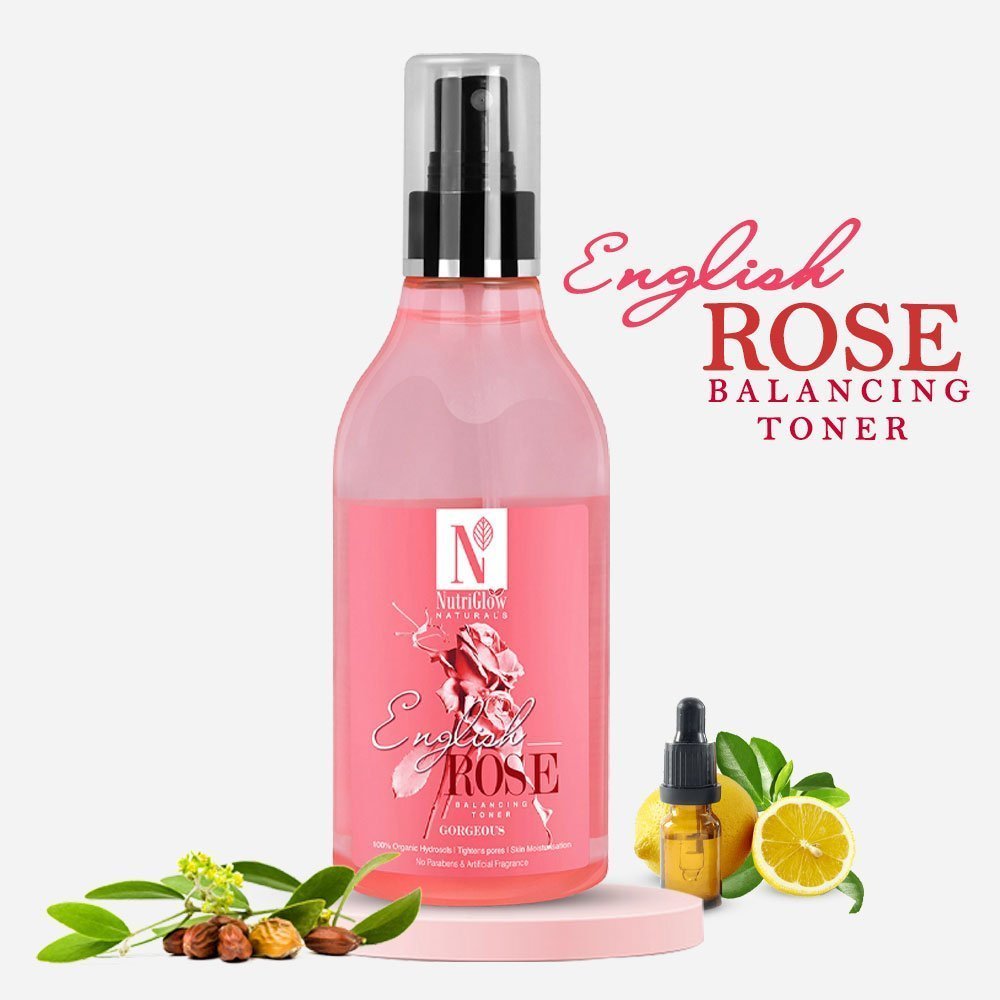 NutriGlow NATURAL'S English Rose Balance Toner - 300 ml
