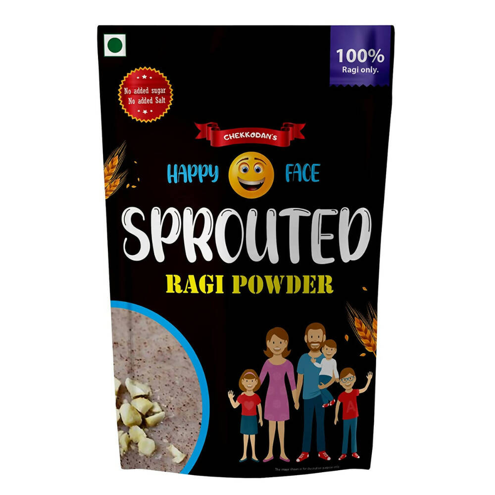 Happy Face Ready To Eat Sprouted Ragi/Porridge Powder With No Artificial Flavour For Kids