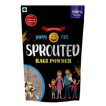 Happy Face Ready To Eat Sprouted Ragi/Porridge Powder With No Artificial Flavour For Kids