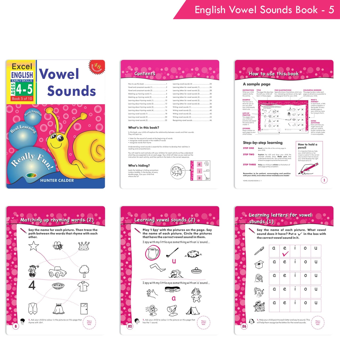 Excel Early Skills English & Maths Books Set of 19| Ages 3-6 Years| Learning Alphabet, Numbers, Patterns etc.