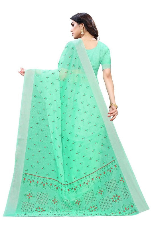 Vamika Green Chanderi Designer Saree (DIYA GREEN)