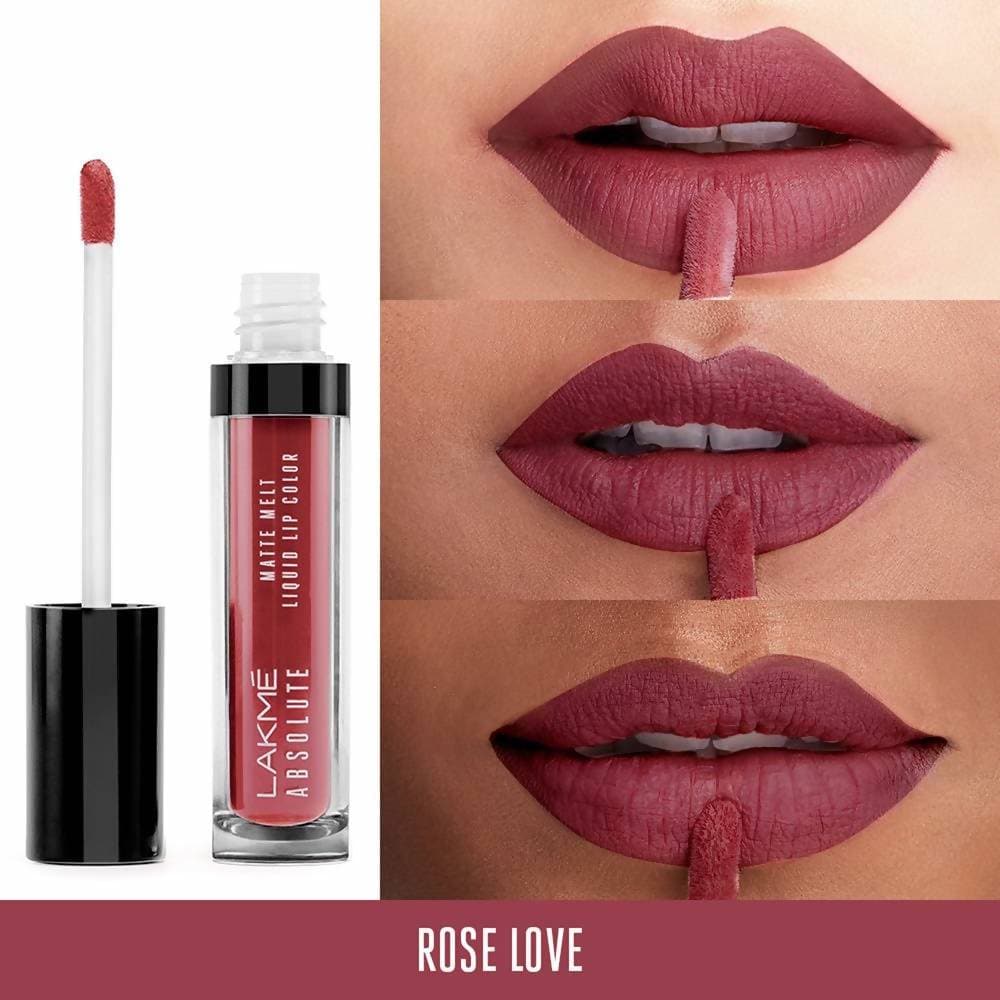 Lakme Absolute Matte Melt Liquid Lip Color Rose Love - 6 ml