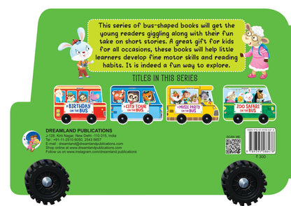 Dreamland Zoo Safari on the Bus- A Shaped Board book with Wheels : Children Picture Board Book