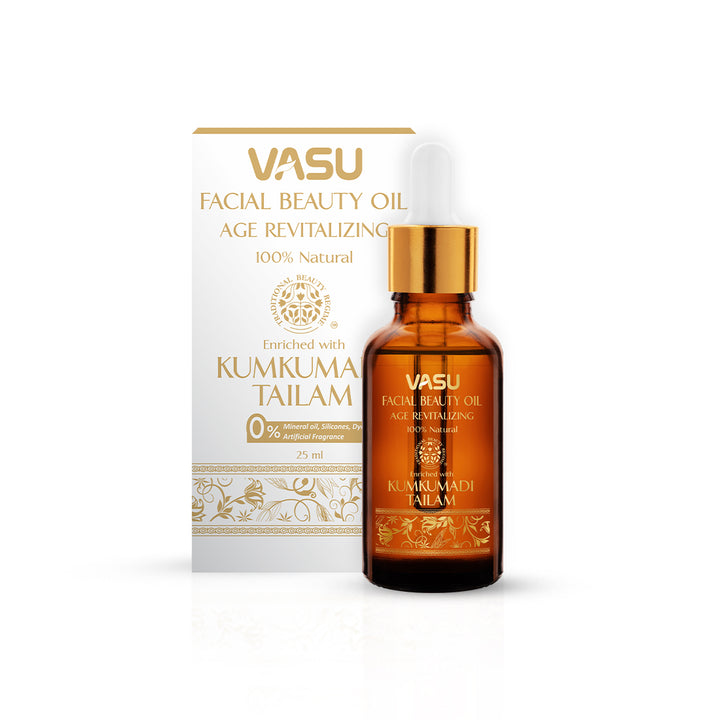 Vasu Facial Beauty Oil  Enriched with Kumkumadi Tailam Age Revitalizing  Reduce - 25 ml